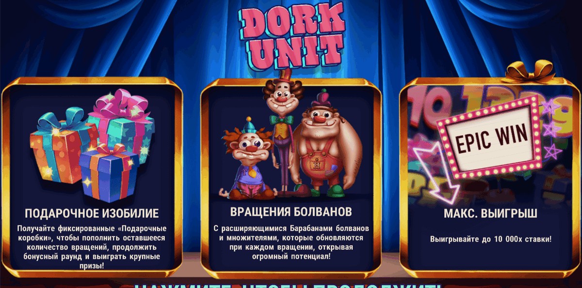 Основные бонусные особенности слота Dork Unit